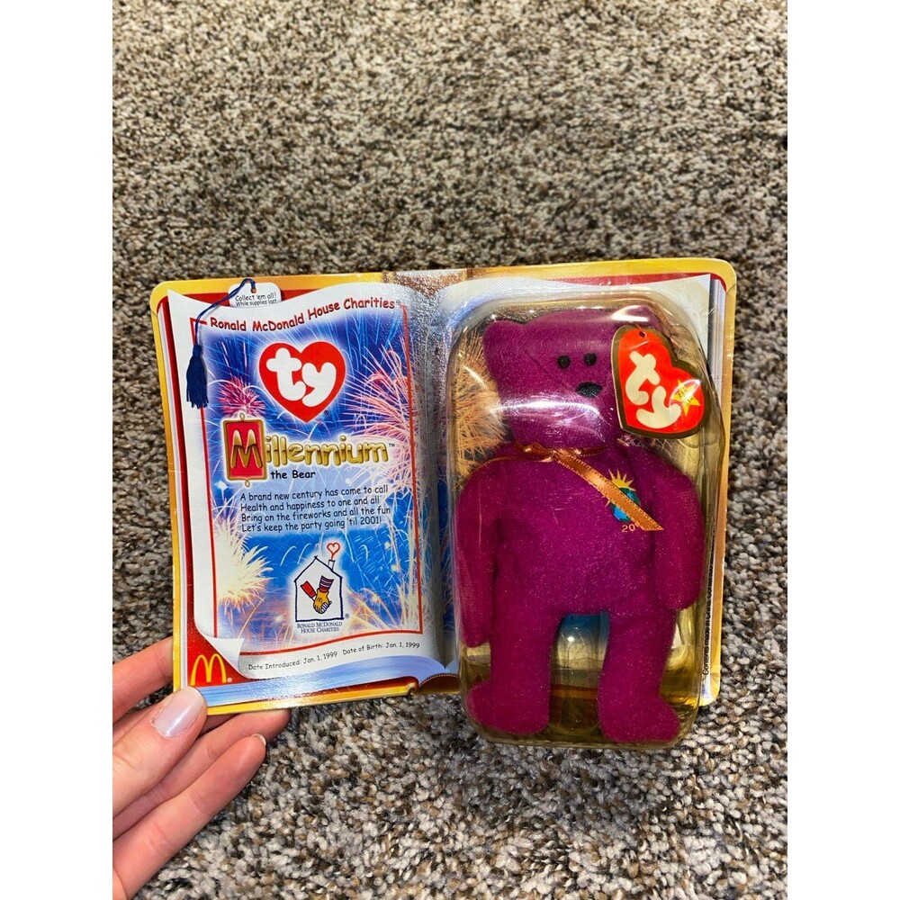 1999 Ty Beanie Baby Millennium (Millenium) Bear - McDonalds - New in box